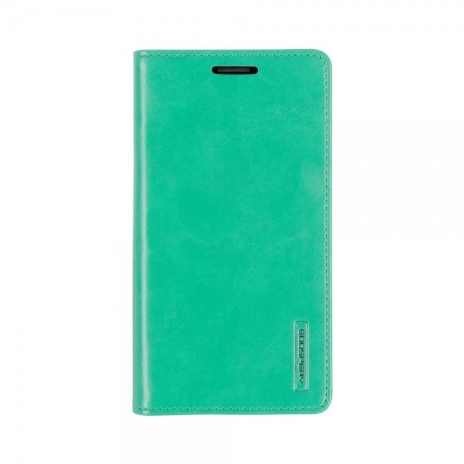Goospery - Handyhülle für Samsung Galaxy J7 - Case aus Leder - Blue Moon Series - mint