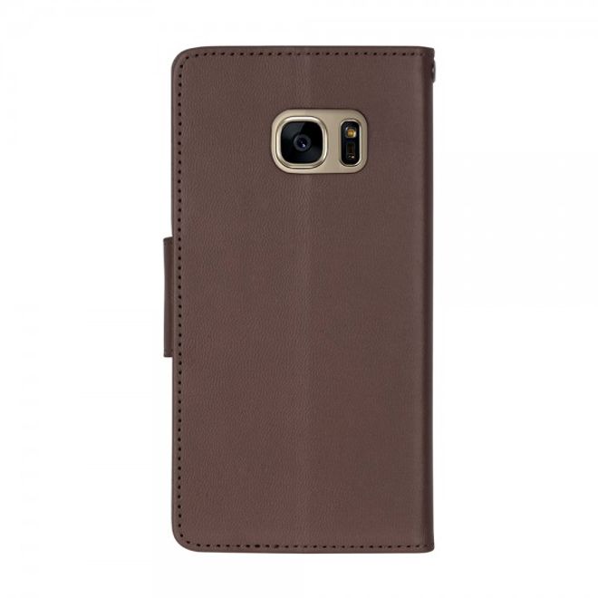 Goospery - Handyhülle für Samsung Galaxy Note 5 - Case aus Leder - Bravo Diary Series - braun