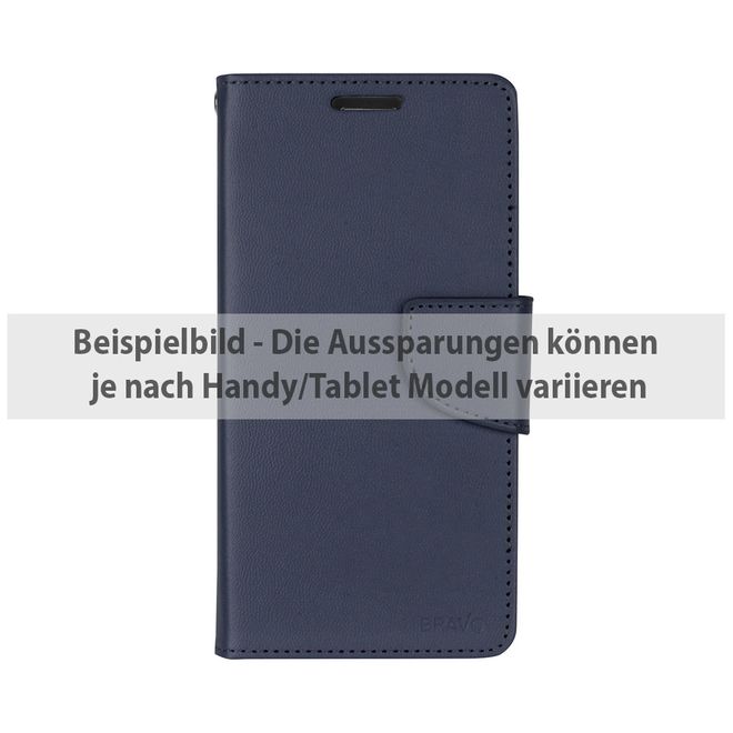 Goospery - Handyhülle für Huawei P9 - Case aus Leder - Bravo Diary Series - navy