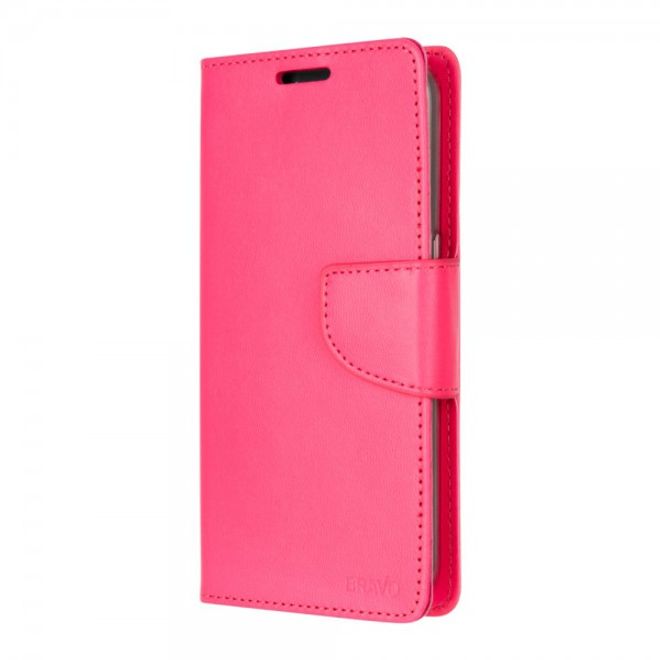 Goospery - Handyhülle für Samsung Galaxy J7 - Case aus Leder - Bravo Diary Series - pink