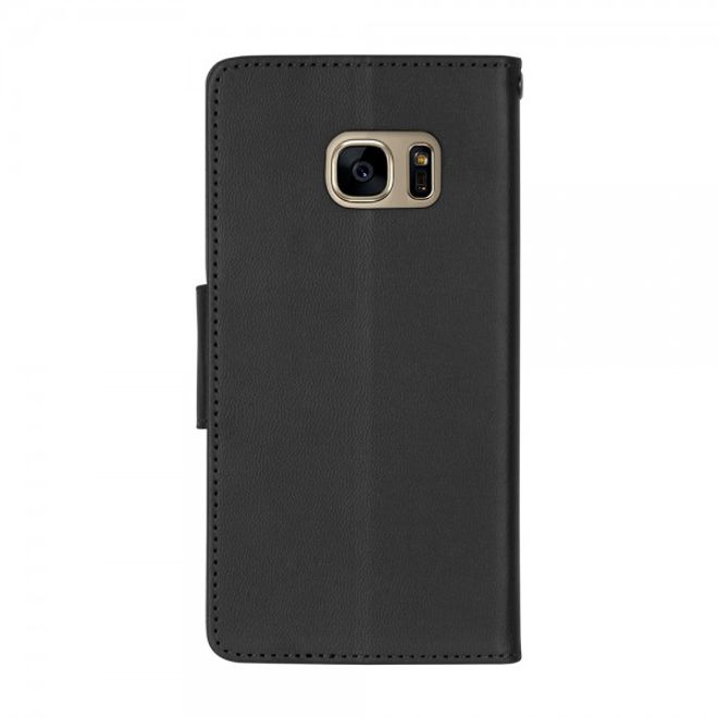 Goospery - Handyhülle für Samsung Galaxy A7 - Case aus Leder - Bravo Diary Series - schwarz