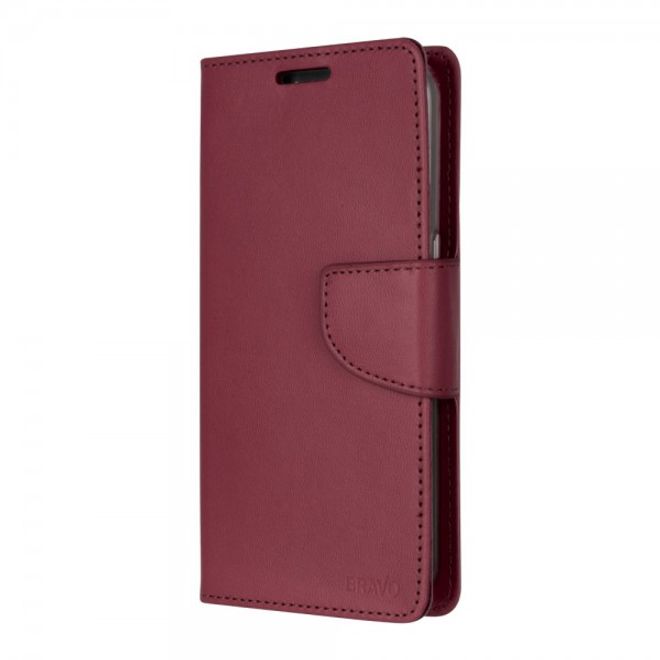 Goospery - Handyhülle für LG G4 - Case aus Leder - Bravo Diary Series - weinrot