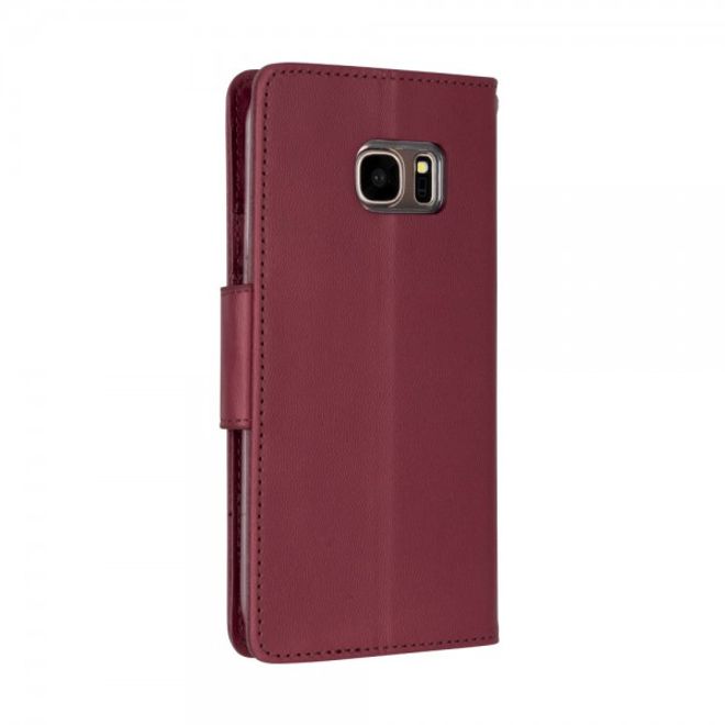 Goospery - Handyhülle für Samsung Galaxy A7 (2016) - Case aus Leder - Bravo Diary Series - weinrot