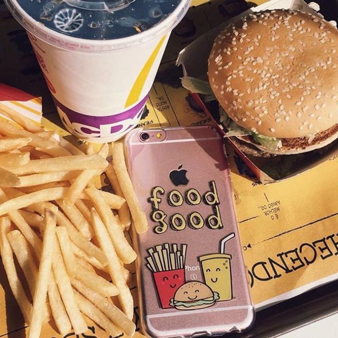 Galaxy S6 Edge Handyhülle - TPU Soft Case - Burger Menü