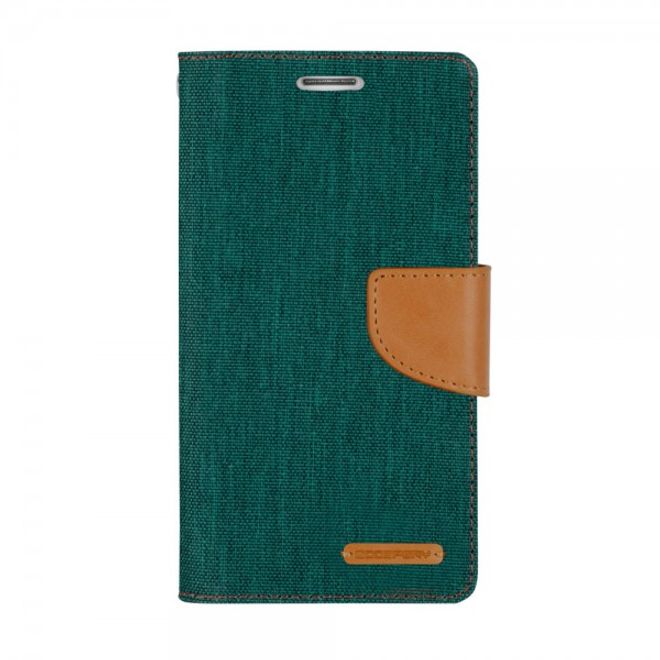 Goospery - Hülle für iPad Mini 1/2/3 - Bookcover - Canvas Diary Series - grün/camel