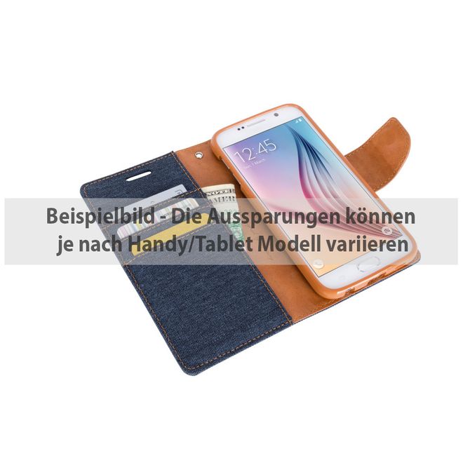 Goospery - Hülle für iPad Mini 1/2/3 - Bookcover- Canvas Diary Series - pink/pink