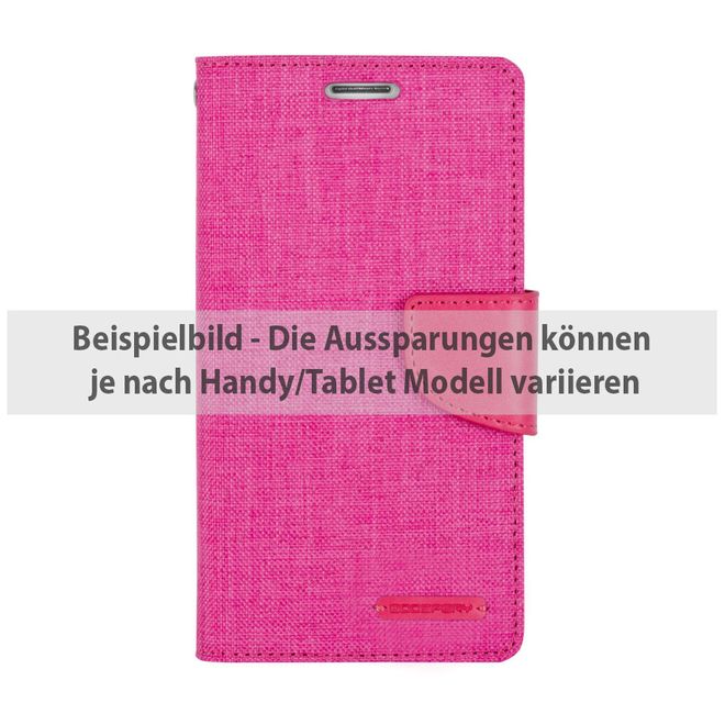 Goospery - Hülle für Huawei P9 Plus - Bookcover- Canvas Diary Series - pink/pink