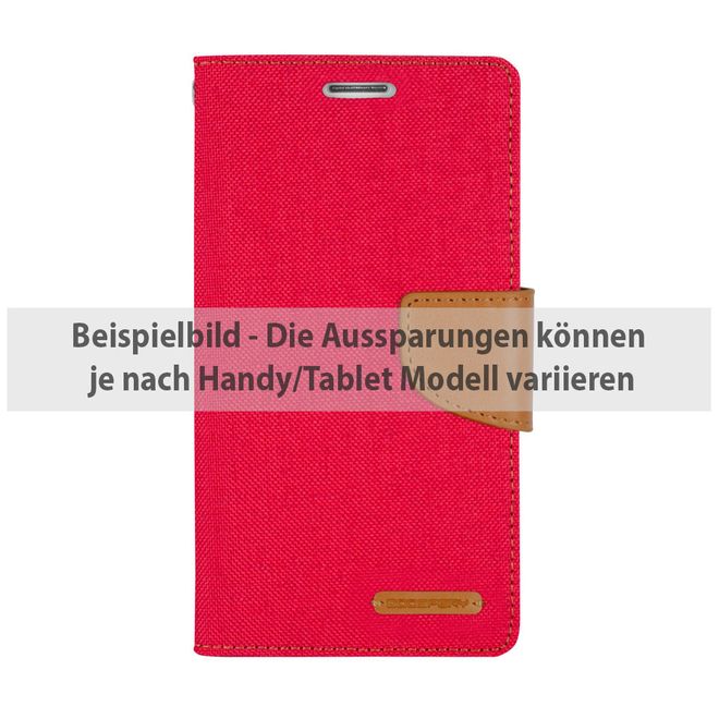 Goospery - Hülle für LG V20 - Bookcover- Canvas Diary Series - rot/camel