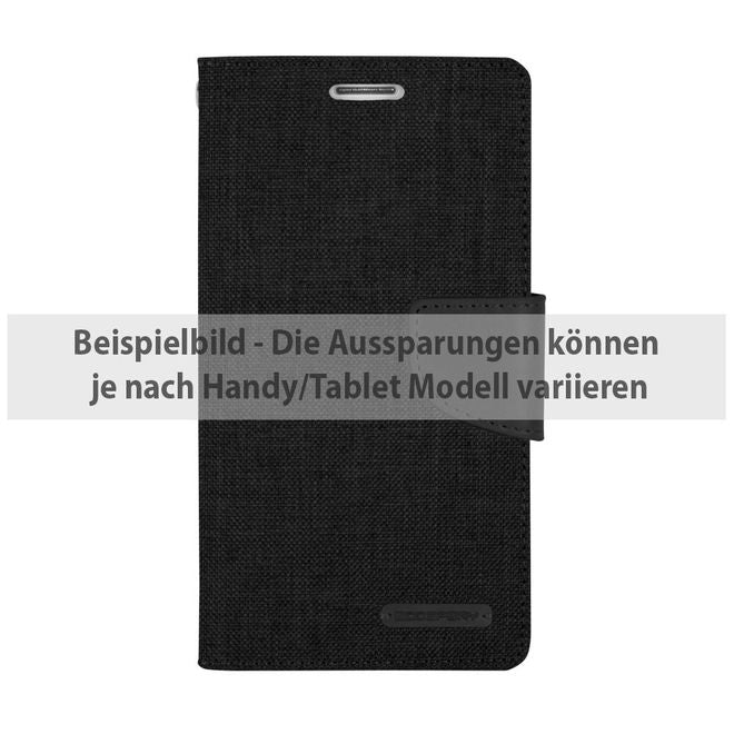 Goospery - Hülle für Huawei P9 Plus - Bookcover- Canvas Diary Series - schwarz
