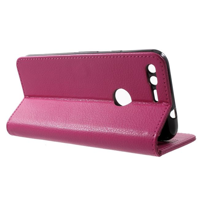 Case für Google Pixel - Handyhülle aus Leder - mit Litchitextur - rosa