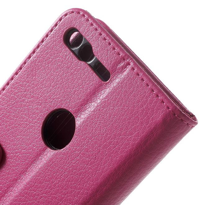 Case für Google Pixel - Handyhülle aus Leder - mit Litchitextur - rosa