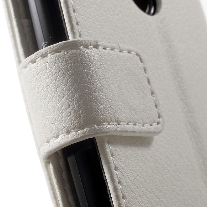 Case für Google Pixel - Handyhülle aus Leder - mit Litchitextur - weiss