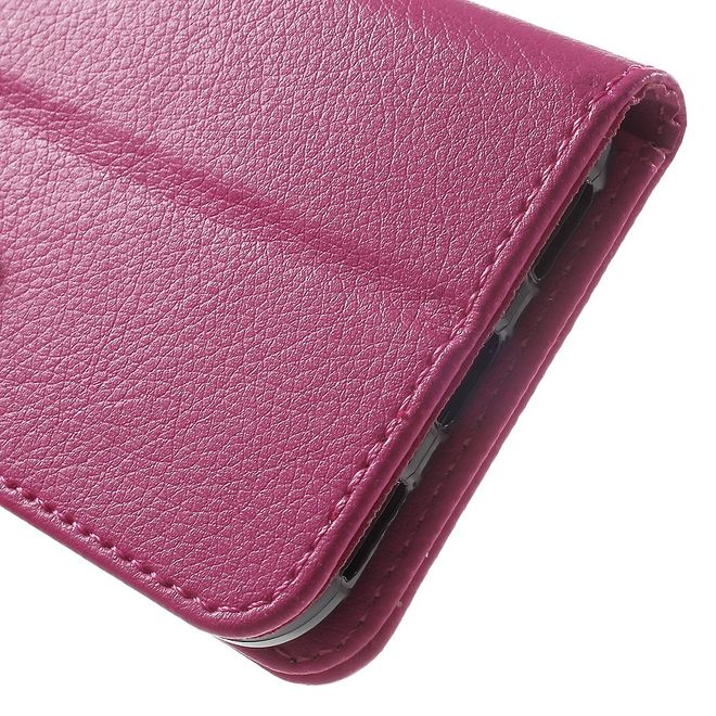 Case für Google Pixel - Handyhülle aus Leder - mit Litchitextur - rosa