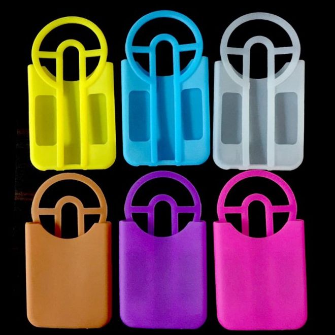 Case für iPhone 6/6S - Handyhülle aus Silikon - mit Zielvorrichtung für Pokebälle - rosa