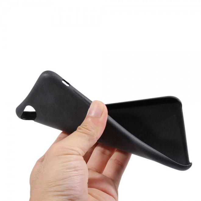 Vintage Case für iPhone 8 Plus / 7 Plus - Handyhülle aus Hartplastik und Leder - schwarz