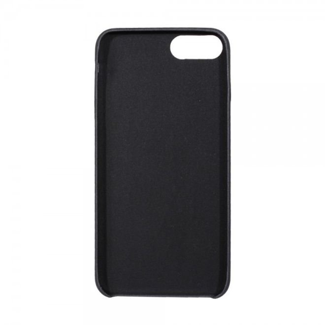Vintage Case für iPhone 8 Plus / 7 Plus - Handyhülle aus Hartplastik und Leder - schwarz