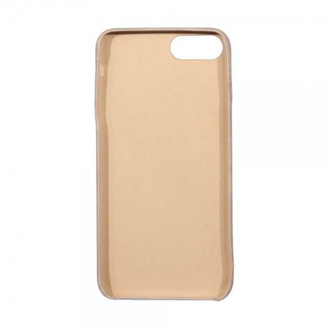 Vintage Case für iPhone 8 Plus / 7 Plus - Handyhülle aus Hartplastik und Leder - grau
