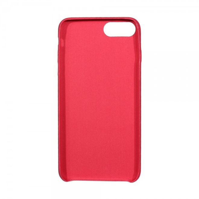 Vintage Case für iPhone 8 Plus / 7 Plus - Handyhülle aus Hartplastik und Leder - rot