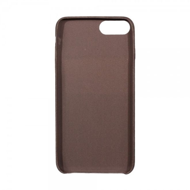 Vintage Case für iPhone 8 Plus / 7 Plus - Handyhülle aus Hartplastik und Leder - kaffeefarben