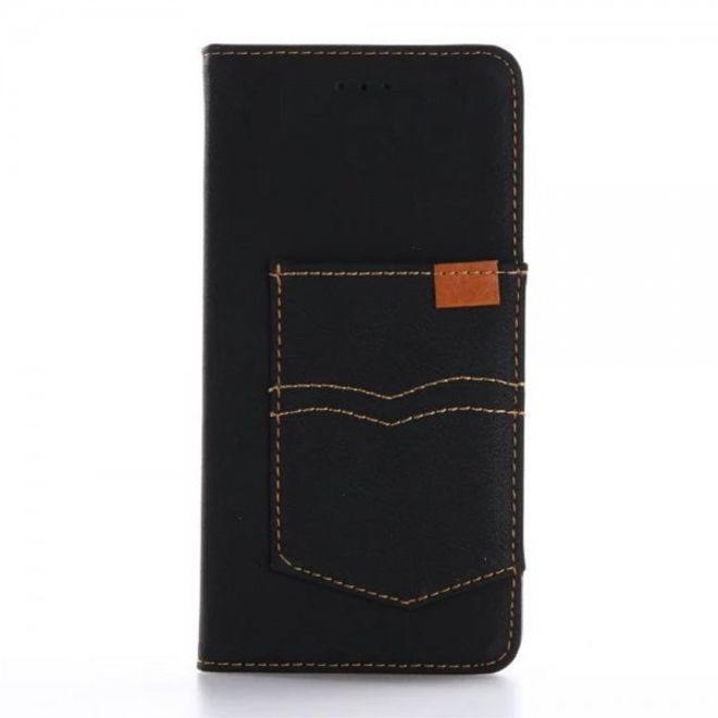 Case für iPhone 8 Plus / 7 Plus - Handyhülle aus Leder - matt und Vintage Look - schwarz