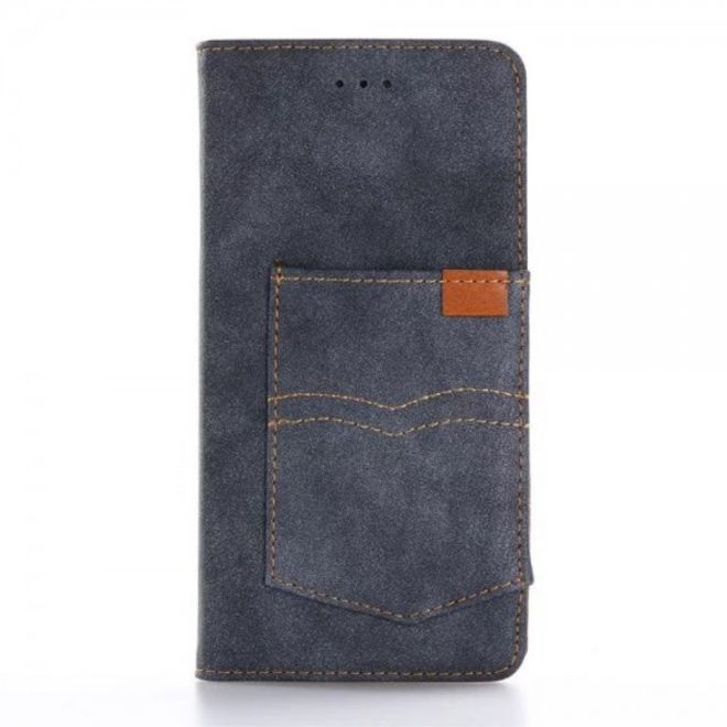 Case für iPhone 8 Plus / 7 Plus - Handyhülle aus Leder - matt und Vintage Look - dunkelblau