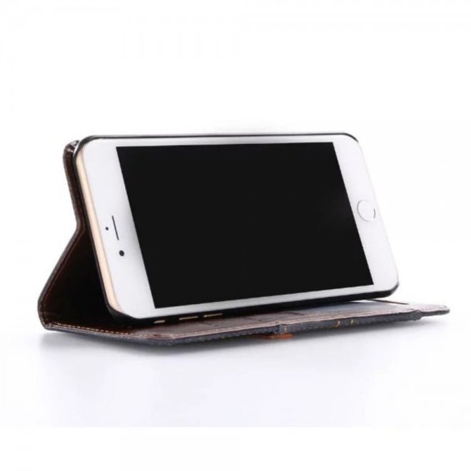 Case für iPhone 8 Plus / 7 Plus - Handyhülle aus Leder - matt und Vintage Look - dunkelblau