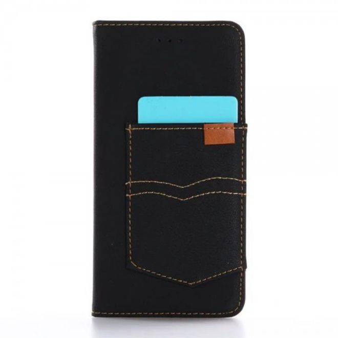 Case für iPhone 8 Plus / 7 Plus - Handyhülle aus Leder - matt und Vintage Look - schwarz
