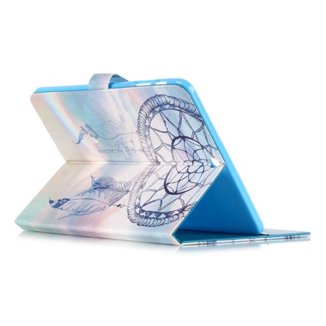 Case für Samsung Galaxy Tab S2 9.7 - Hülle aus Leder - mit Standfunktion - weisser Traumfänger