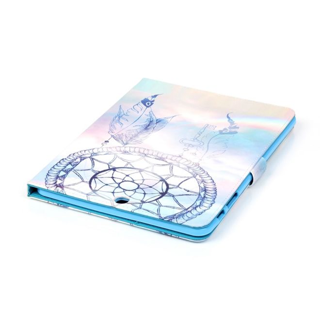 Case für Samsung Galaxy Tab S2 9.7 - Hülle aus Leder - mit Standfunktion - weisser Traumfänger
