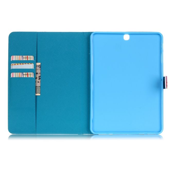 Case für Samsung Galaxy Tab S2 9.7 - Hülle aus Leder - mit Standfunktion - weisser Traumfänger