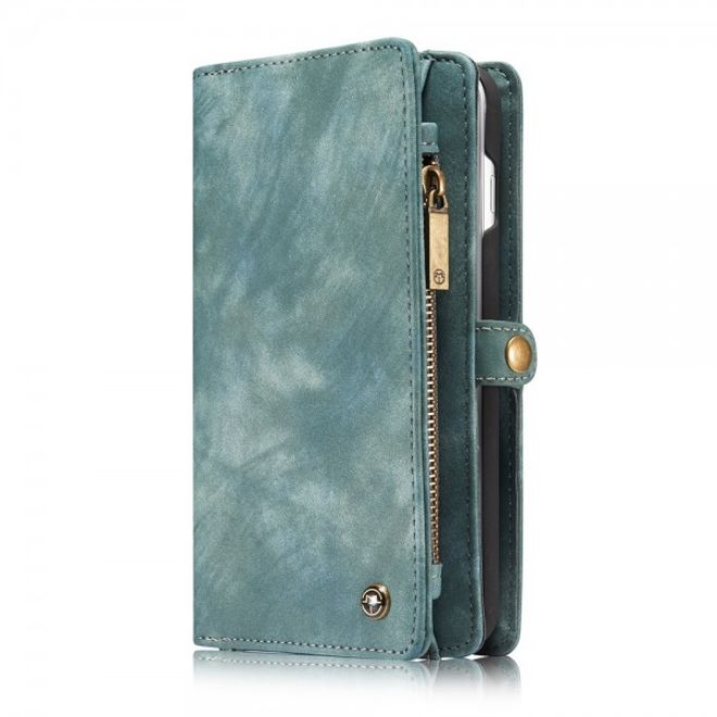 Caseme - iPhone 8 Plus / 7 Plus Hülle - 2 in 1 Portemonnaie und abnehmbares Plastik Cover - blau