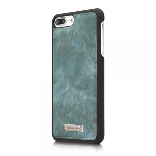 Caseme - iPhone 8 Plus / 7 Plus Hülle - 2 in 1 Portemonnaie und abnehmbares Plastik Cover - blau
