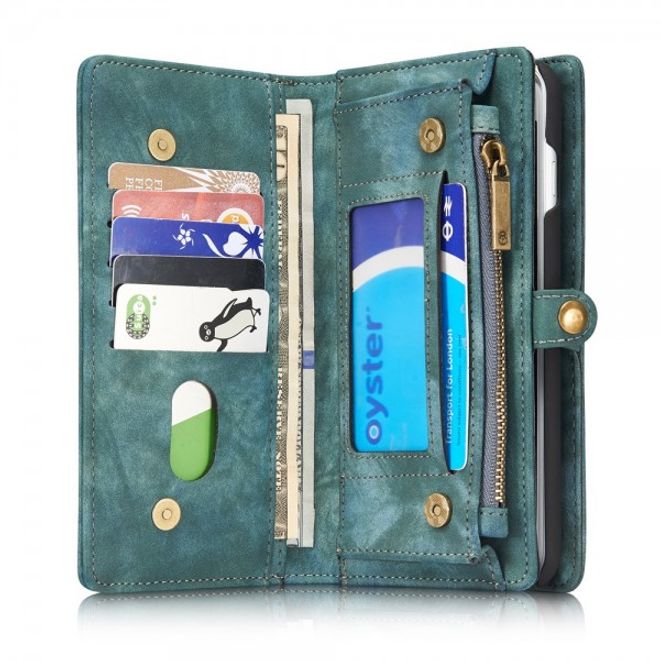 Caseme - iPhone 8 Plus / 7 Plus Hülle - 2 in 1 Portemonnaie und abnehmbares Plastik Cover - blau