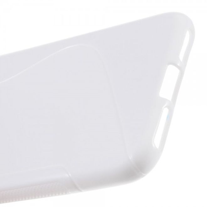 Cover für iPhone SE (2022) / SE (2020) / 8 / 7 - Handyhülle aus elastische Plastik - S-Shape - weiss