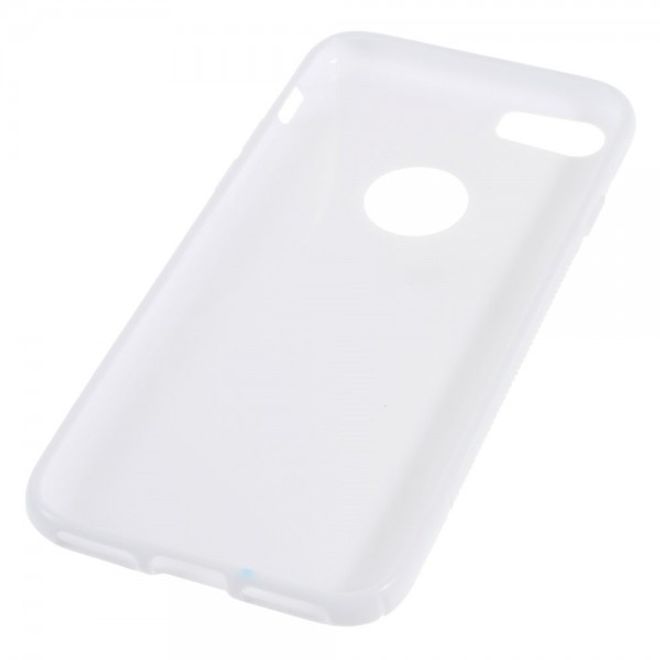Cover für iPhone SE (2022) / SE (2020) / 8 / 7 - Handyhülle aus elastische Plastik - S-Shape - weiss