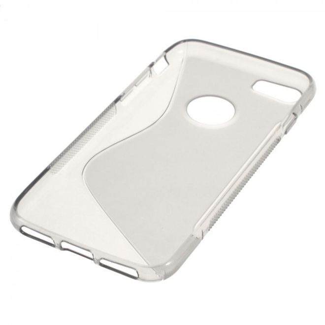 Cover für iPhone SE (2022) / SE (2020) / 8 / 7 - Handyhülle aus elastische Plastik - S-Shape - grau