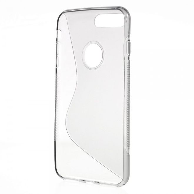 Cover für iPhone 8 Plus / 7 Plus - Handyhülle aus elastische Plastik - S-Shape - grau