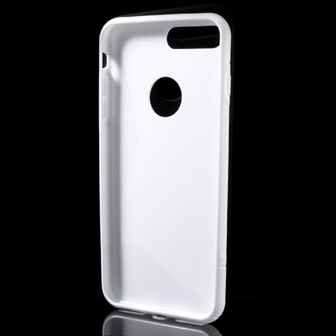 Cover für iPhone 8 Plus / 7 Plus - Handyhülle aus elastische Plastik - S-Shape - weiss