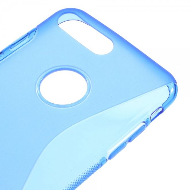 Cover für iPhone 8 Plus / 7 Plus - Handyhülle aus elastische Plastik - S-Shape - blau