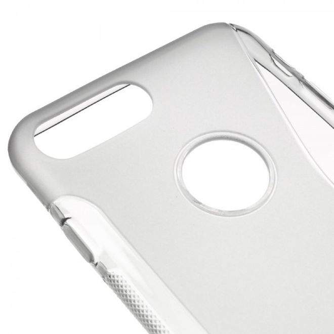Cover für iPhone 8 Plus / 7 Plus - Handyhülle aus elastische Plastik - S-Shape - grau