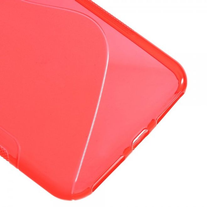 Cover für iPhone 8 Plus / 7 Plus - Handyhülle aus elastische Plastik - S-Shape - rot