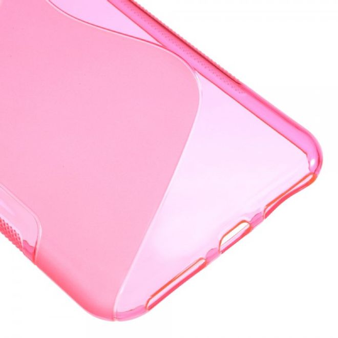 Cover für iPhone 8 Plus / 7 Plus - Handyhülle aus elastische Plastik - S-Shape - rosa