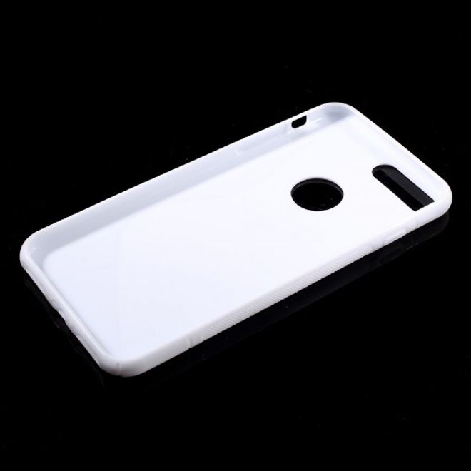 Cover für iPhone 8 Plus / 7 Plus - Handyhülle aus elastische Plastik - S-Shape - weiss