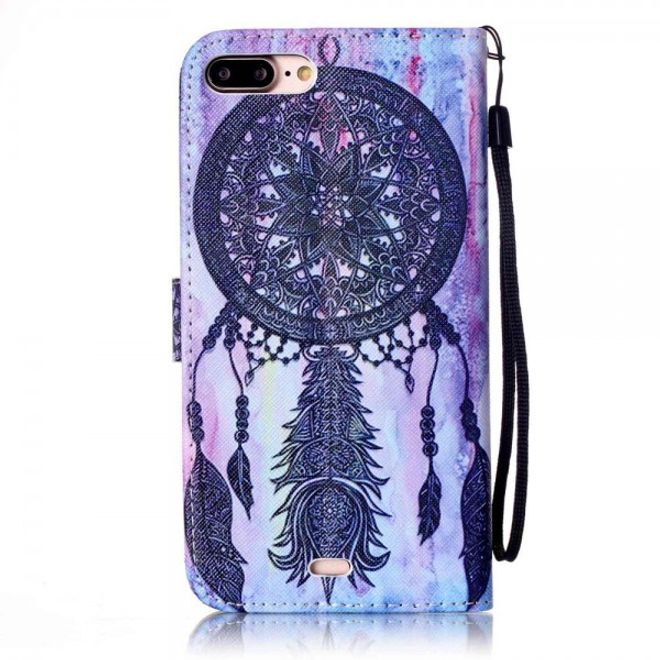 Cover für iPhone 8 Plus / 7 Plus - Handyhülle aus Leder - wunderschöner, schwarzer Traumfänger