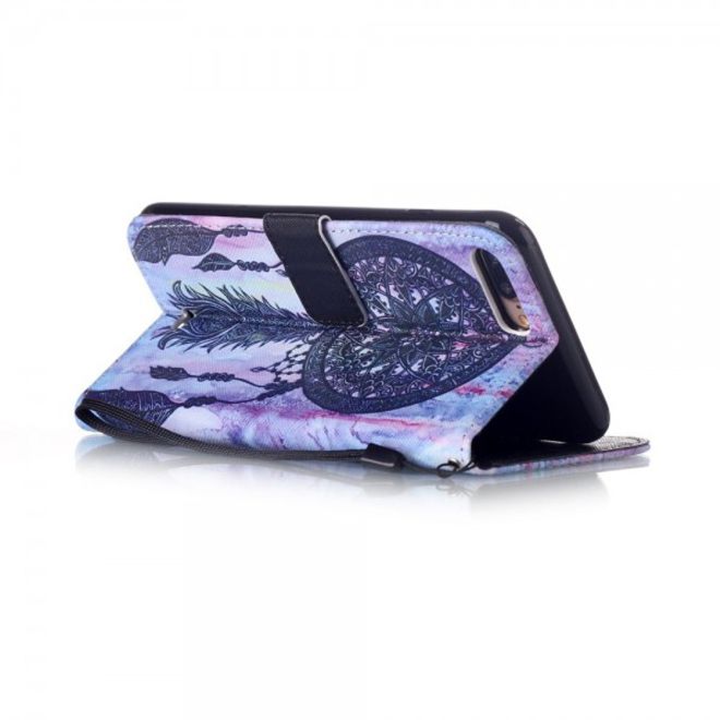 Cover für iPhone 8 Plus / 7 Plus - Handyhülle aus Leder - wunderschöner, schwarzer Traumfänger