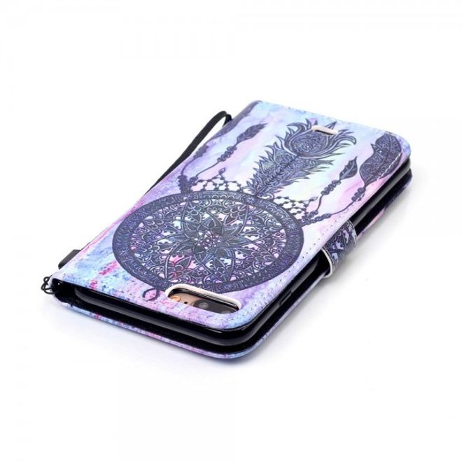 Cover für iPhone 8 Plus / 7 Plus - Handyhülle aus Leder - wunderschöner, schwarzer Traumfänger