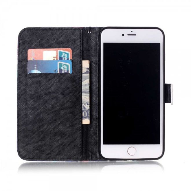Cover für iPhone 8 Plus / 7 Plus - Handyhülle aus Leder - wunderschöner, schwarzer Traumfänger
