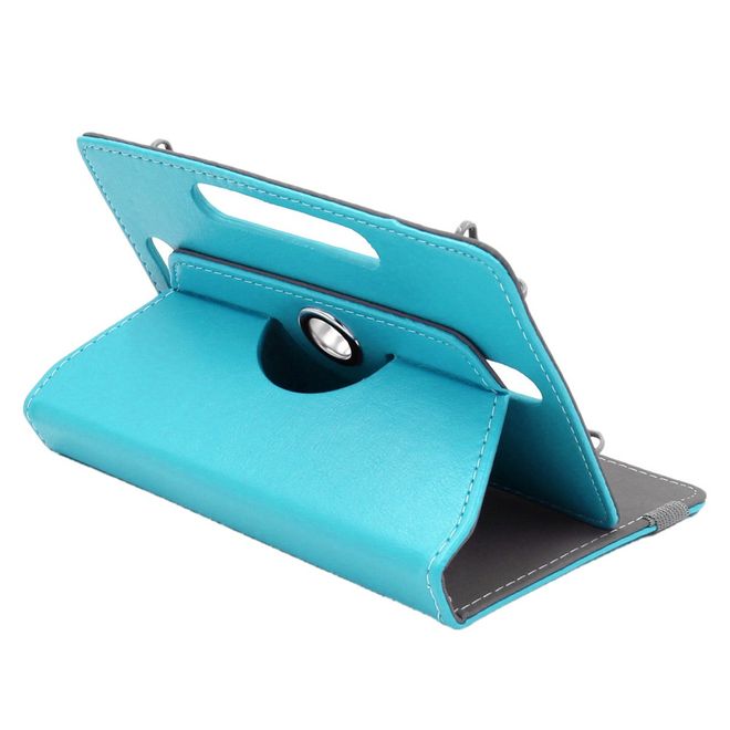 Enkay - Samsung Galaxy Tab S2 9.7 Tablet Hülle - Crazy Horse Leder Case - hellblau