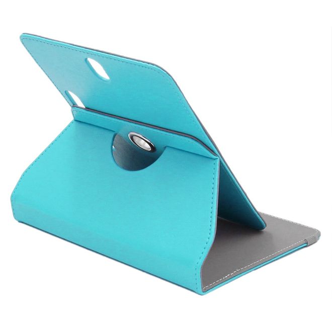 Enkay - Samsung Galaxy Tab S2 9.7 Tablet Hülle - Crazy Horse Leder Case - hellblau