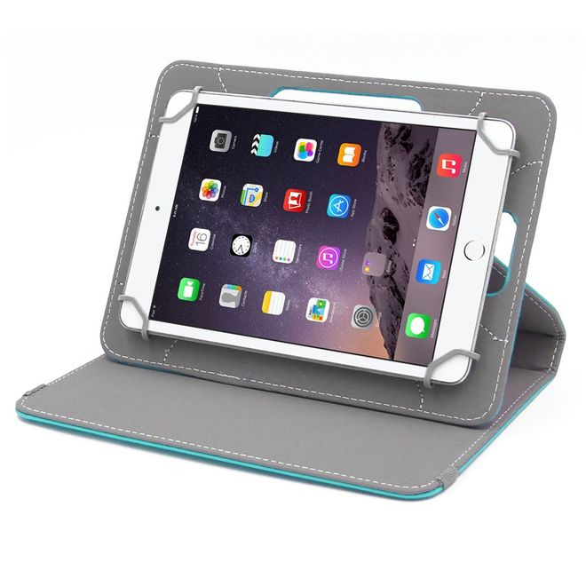 Enkay - Samsung Galaxy Tab S2 9.7 Tablet Hülle - Crazy Horse Leder Case - hellblau